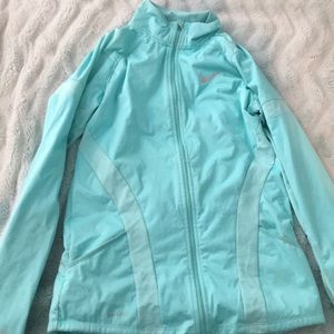 Nike running dry fit teal jacket